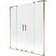 Mexen Velar L Duo parawan nawannowy 2-skrzydłowy rozsuwany 140 x 150 cm, transparent, złoty - 896-140-003-02-50