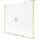 Mexen Velar L Duo parawan nawannowy 2-skrzydłowy rozsuwany 170 x 150 cm, szron, złoty szczotkowany - 896-170-003-32-55