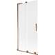 Mexen Velar L parawan nawannowy 2-skrzydłowy rozsuwany 95 x 150 cm, szron, różowe złoto - 896-095-003-31-60