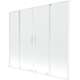 Mexen Velar L Duo parawan nawannowy 2-skrzydłowy rozsuwany 180 x 150 cm, transparent, biały - 896-180-003-02-20