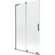 Mexen Velar L parawan nawannowy 2-skrzydłowy rozsuwany 110 x 150 cm, transparent, gun metal - 896-110-003-01-95