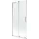 Mexen Velar L parawan nawannowy 2-skrzydłowy rozsuwany 95 x 150 cm, transparent, nikiel szczotkowany - 896-095-003-01-97