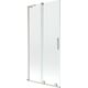 Mexen Velar L parawan nawannowy 2-skrzydłowy rozsuwany 90 x 150 cm, transparent, nikiel szczotkowany - 896-090-003-01-97