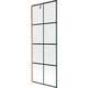 Mexen Next parawan nawannowy 1-skrzydłowy 70 x 150 cm, czarny wzór, miedź szczotkowana - 895-070-000-00-70-77