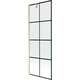 Mexen Next parawan nawannowy 1-skrzydłowy 70 x 150 cm, czarny wzór, złoty szczotkowany - 895-070-000-00-77-55
