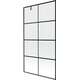 Mexen Next parawan nawannowy 1-skrzydłowy 100 x 150 cm, czarny wzór, gun gray szczotkowany - 895-100-000-00-77-66