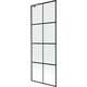Mexen Next L parawan nawannowy 1-skrzydłowy 70 x 150 cm, czarny wzór,  gun gray szczotkowany - 895-070-000-03-77-66