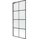 Mexen Next L parawan nawannowy 1-skrzydłowy 80 x 150 cm, czarny wzór, czarny - 895-080-000-03-77-70