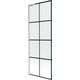 Mexen Next L parawan nawannowy 1-skrzydłowy 70 x 150 cm, czarny wzór, nikiel szczotkowany - 895-070-000-03-77-97