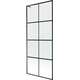 Mexen Next L parawan nawannowy 1-skrzydłowy 80 x 150 cm, czarny wzór, gun metal - 895-080-000-03-77-95