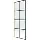 Mexen Next L parawan nawannowy 1-skrzydłowy 70 x 150 cm, czarny wzór, złoty szczotkowany - 895-070-000-03-77-55