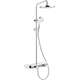 Mexen Axis zestaw prysznicowy natynkowy z deszczownicą i baterią, chrom/biały - 78112-20