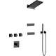 Mexen Fall zestaw prysznicowy podtynkowy, czarny - 7602-04-70