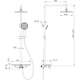 Mexen Frost zestaw prysznicowy natynkowy z deszczownicą i baterią, biały - 78111-20, 2 image