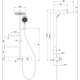Mexen Plex zestaw prysznicowy natynkowy z deszczownicą i baterią, biały - 78103-20, 2 image