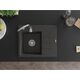 Mexen Ben zlewozmywak granitowy 1-komorowy z ociekaczem lewy 600 x 500 mm, czarny nakrapiany, syfon chrom - 6522605000-76, изображение 4