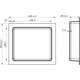 Mexen X-Wall-S półka wnękowa SMC z kołnierzem 35,5 x 40,7 cm, biała - 1901354109, изображение 2