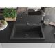 Mexen Elix zlewozmywak granitowy 1-komorowy 700 x 500 mm, czarny nakrapiany, syfon czarny - 6526701005-76-B, изображение 3