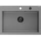 Mexen Elix zlewozmywak granitowy 1-komorowy 700 x 500 mm, szary, syfon czarny - 6526701005-71-B