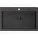 Mexen Elix zlewozmywak granitowy 1-komorowy 800 x 500 mm, czarny nakrapiany, syfon czarny - 6527801005-76-B