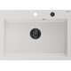 Mexen Elix zlewozmywak granitowy 1-komorowy 700 x 500 mm, biały, syfon czarny - 6526701005-20-B