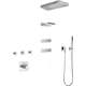 Mexen Fall zestaw prysznicowy podtynkowy, chrom - 7602-04-00