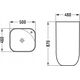 Mexen Irma umywalka wolnostojąca 51 x 46 cm, biała - 26145100, 2 image