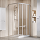 Shower fixed wall APSS-75 198 white+glass Transparent