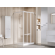 Shower fixed wall APSS-75 198 white+glass Grape