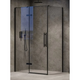 Shower fixed wall COPS-100 black+transparent