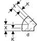 Geberit HDPE līkums 45° D56, 2 image