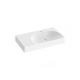 Washbasin Lite 800/600 L white without overflow with hole