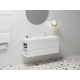 Washbasin Lite 1200/800 L white without overflow with hole, 2 image