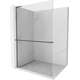 Mexen Kioto+ L ścianka prysznicowa z półką Walk-in 95 x 200 cm, transparent, gun metal - 800-095-123-95-00