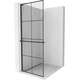 Mexen Kioto+ L ścianka prysznicowa z półką Walk-in 80 x 200 cm, czarny wzór, czarna - 800-080-123-70-77
