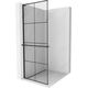 Mexen Kioto+ L ścianka prysznicowa z półką Walk-in 70 x 200 cm, czarny wzór, czarna - 800-070-123-70-77