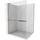 Mexen Kioto+ L ścianka prysznicowa z półką Walk-in 100 x 200 cm, transparent, różowe złoto - 800-100-123-60-00