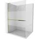 Mexen Kioto+ L ścianka prysznicowa z półką Walk-in 100 x 200 cm, transparent/szron, złota - 800-100-123-50-35