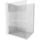 Mexen Kioto+ L ścianka prysznicowa z półką Walk-in 70 x 200 cm, transparent/szron, biała - 800-070-123-20-35
