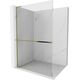Mexen Kioto+ L ścianka prysznicowa z półką Walk-in 80 x 200 cm, transparent, złota - 800-080-123-50-00
