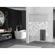 Mexen Kioto+ L ścianka prysznicowa z półką Walk-in 120 x 200 cm, biały wzór, biała - 800-120-123-20-85, изображение 2