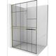Mexen Kioto+ L ścianka prysznicowa z półką Walk-in 90 x 200 cm, czarny wzór, złota - 800-090-123-50-78