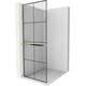 Mexen Kioto+ L ścianka prysznicowa z półką Walk-in 80 x 200 cm, czarny wzór, złota - 800-080-123-50-77