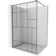 Mexen Kioto ścianka prysznicowa Walk-in 90 x 200 cm, czarny wzór 8 mm, gun gray szczotkowany - 800-090-101-66-78