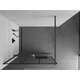 Mexen Kioto+ ścianka prysznicowa z półką Walk-in 100 x 200 cm, czarny wzór, gun metal - 800-100-121-95-77, изображение 4