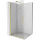 Mexen Velar ścianka prysznicowa rozsuwana Walk-in 90 x 200 cm, transparent 8 mm, złota szczotkowana - 871-090-000-03-55