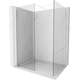 Mexen Kioto ścianka prysznicowa Walk-in 130 x 95 cm, transparent, biała - 800-130-202-20-00-095