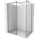 Mexen Kioto ścianka prysznicowa Walk-in 160 x 90 cm, czarny wzór, gun metal - 800-160-202-95-70-090