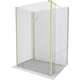 Mexen Kioto ścianka prysznicowa Walk-in 135 x 110 x 30 cm, transparent, złota szczotkowana - 800-135-110-221-55-00-030