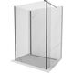 Mexen Kioto ścianka prysznicowa Walk-in 100 x 80 x 30 cm, transparent, czarna - 800-100-080-221-70-00-030